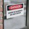 Signmission Door Is Alarmed Do Not Enter Danger Sign, Vinyl Decal, 10in W x 7in L, 2PK OS-2PACK-DS-D-710-L-2145 - alternate 5